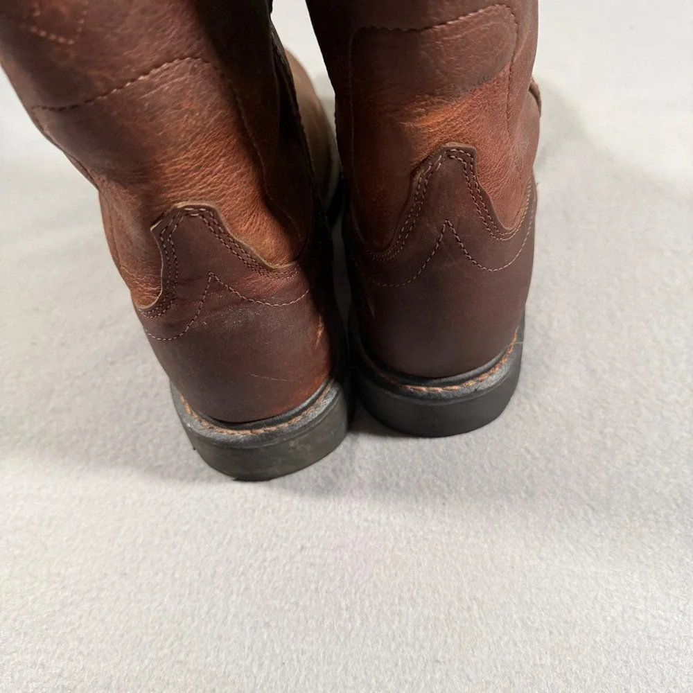 Ariat Groundbreaker Mens Brown Leather Waterproof Steel Toe Work Boots 10.5EE